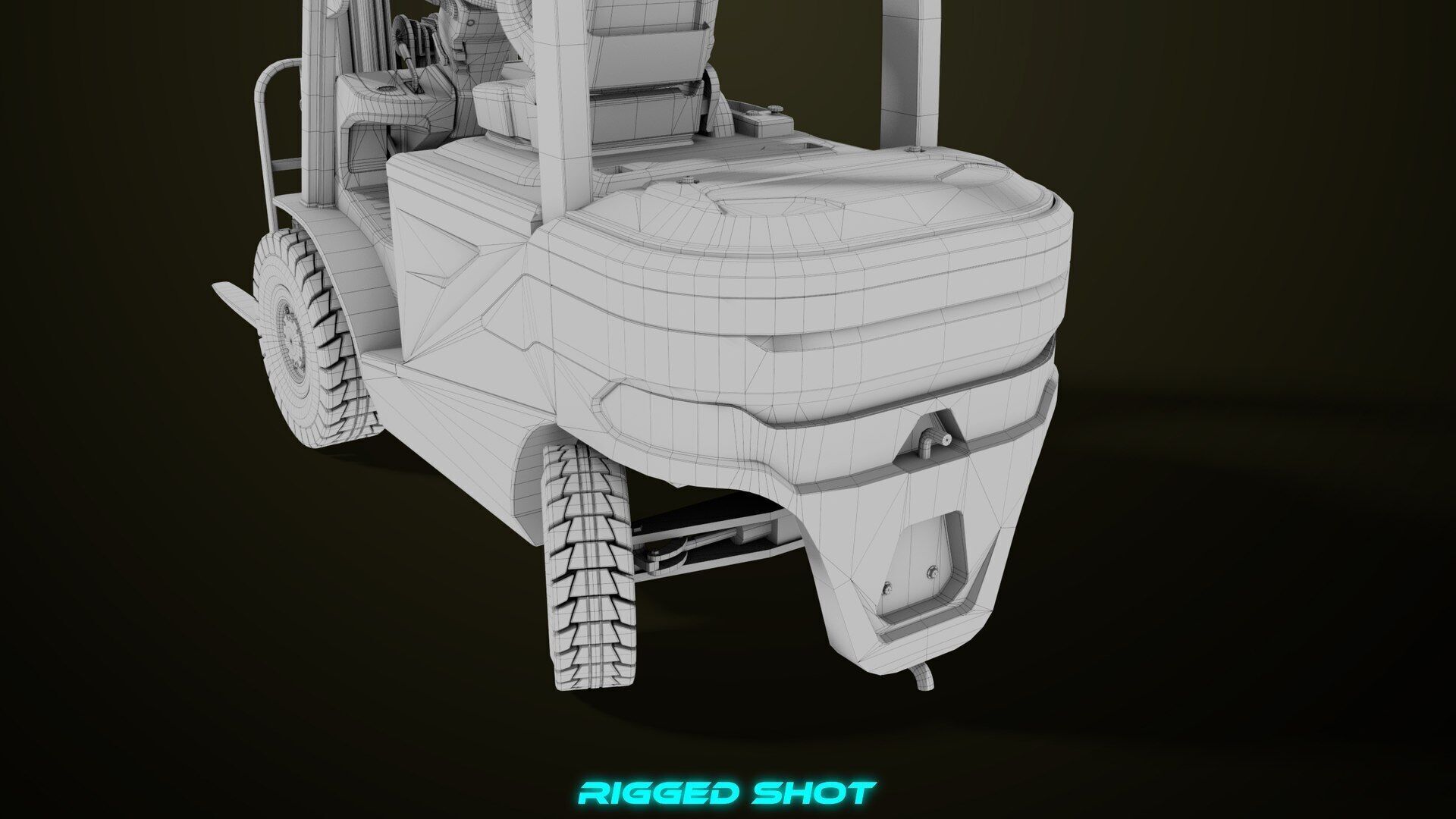 Forklift Truck03 Yellow All PBR Unity UE Textures Low-poly 3D model_50