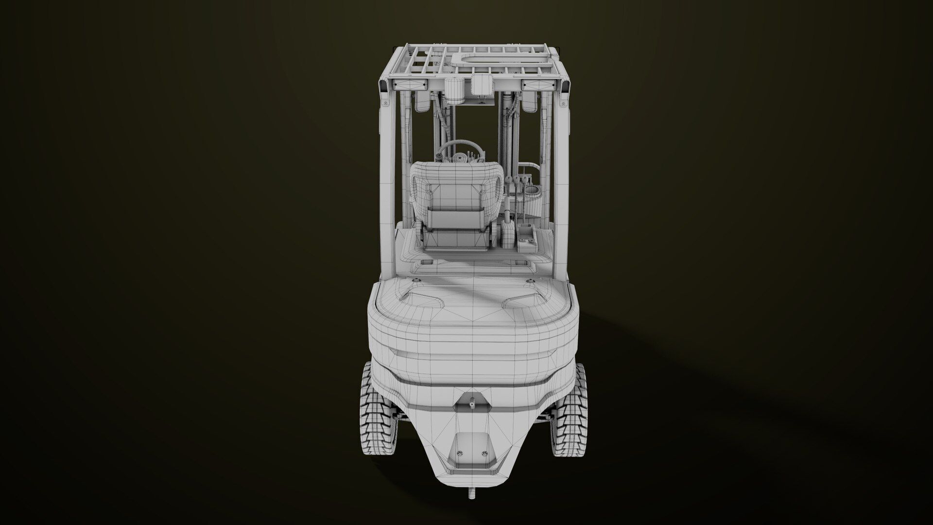 Forklift Truck03 Yellow All PBR Unity UE Textures Low-poly 3D model_35