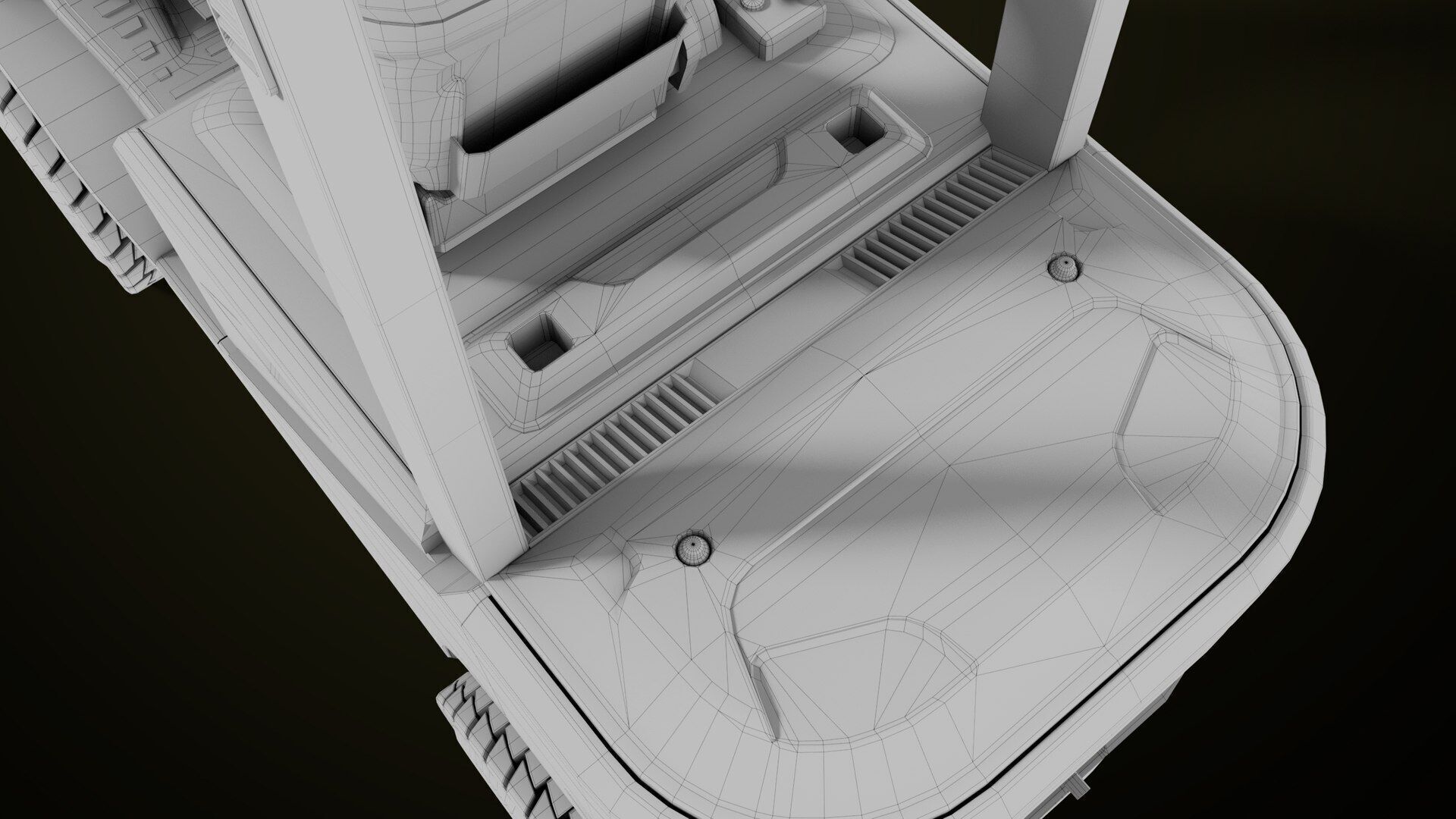 Forklift Truck03 Yellow All PBR Unity UE Textures Low-poly 3D model_48