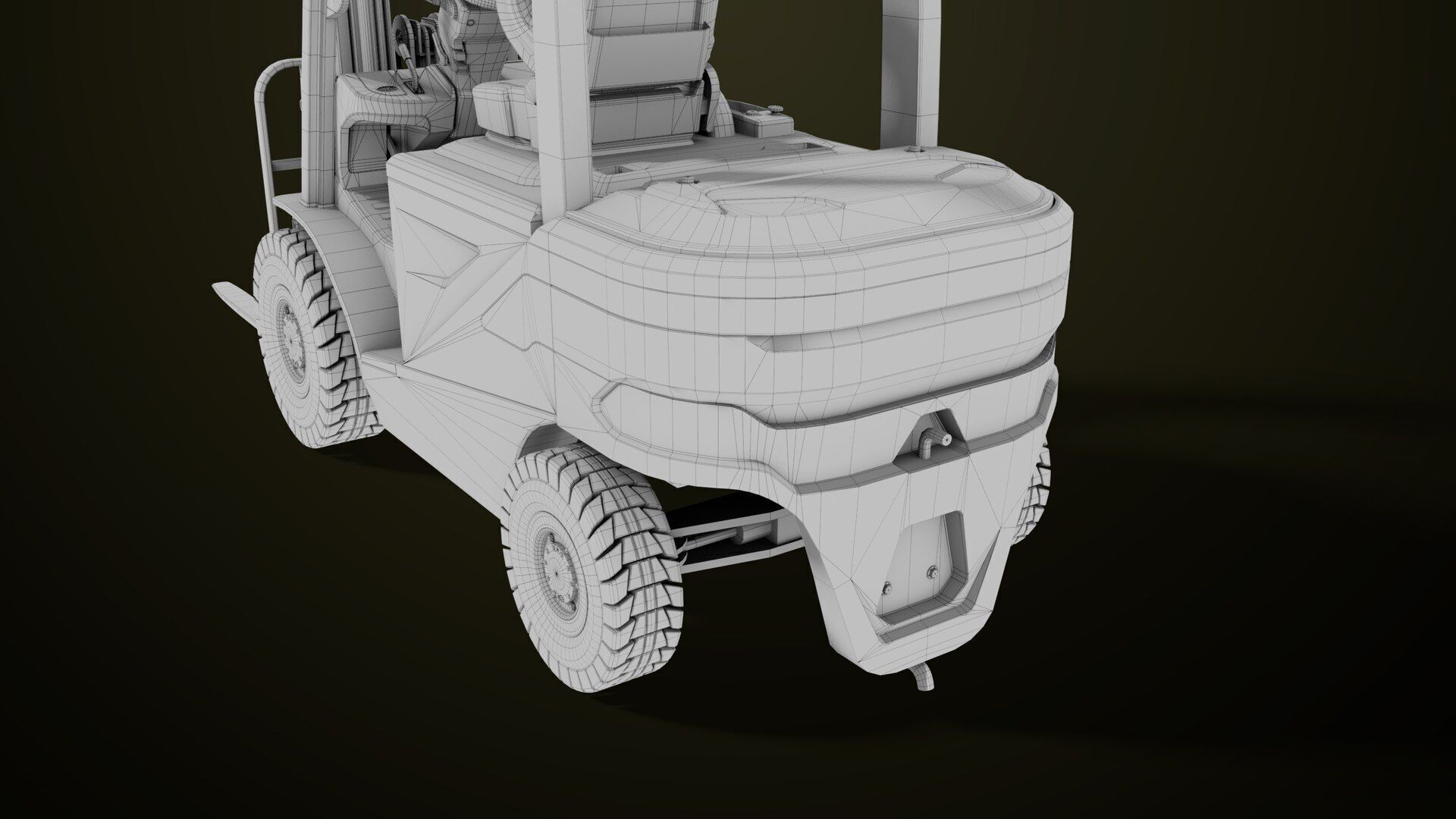 Forklift Truck03 Yellow All PBR Unity UE Textures Low-poly 3D model_47