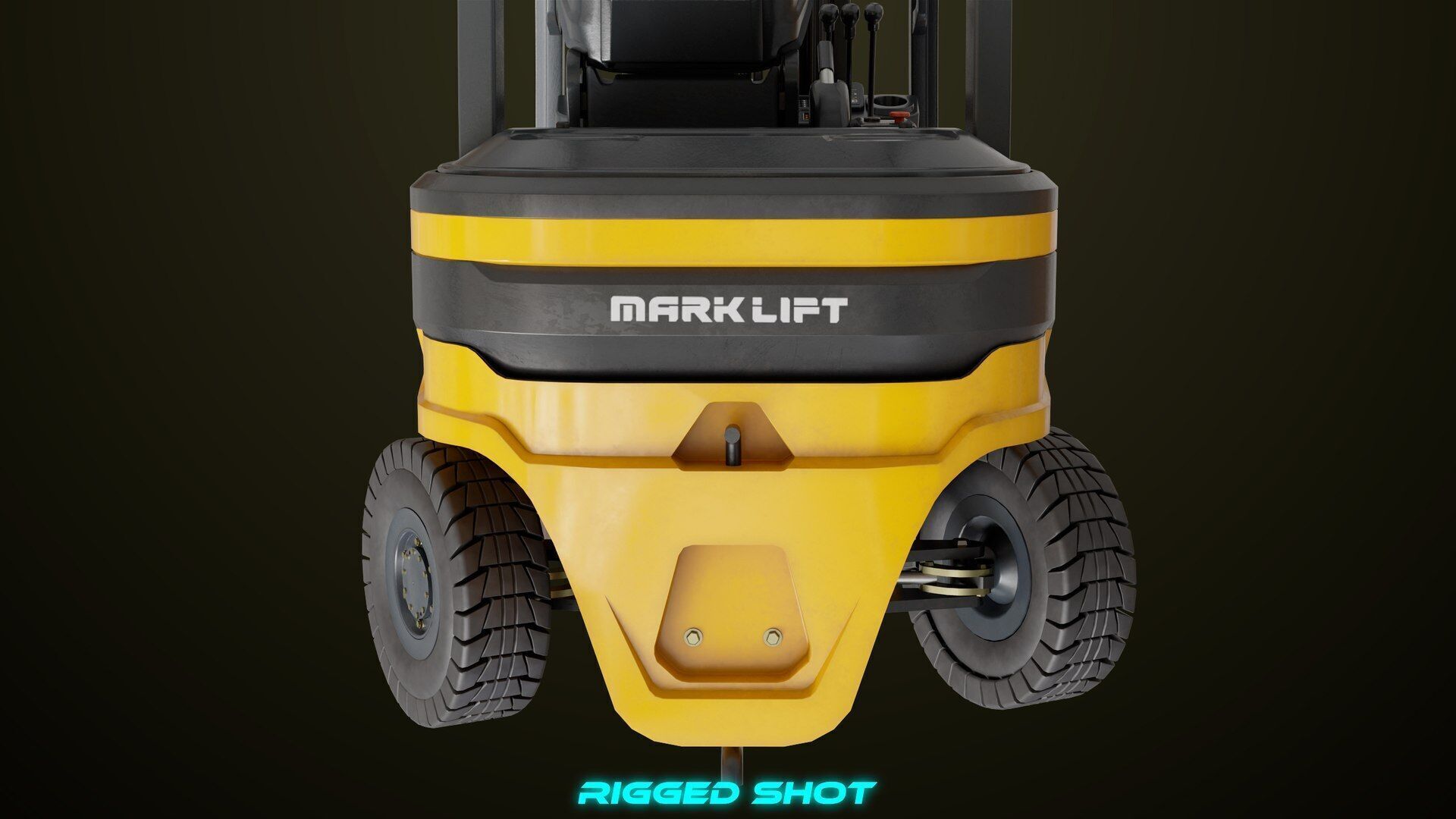 Forklift Truck03 Yellow All PBR Unity UE Textures Low-poly 3D model_11