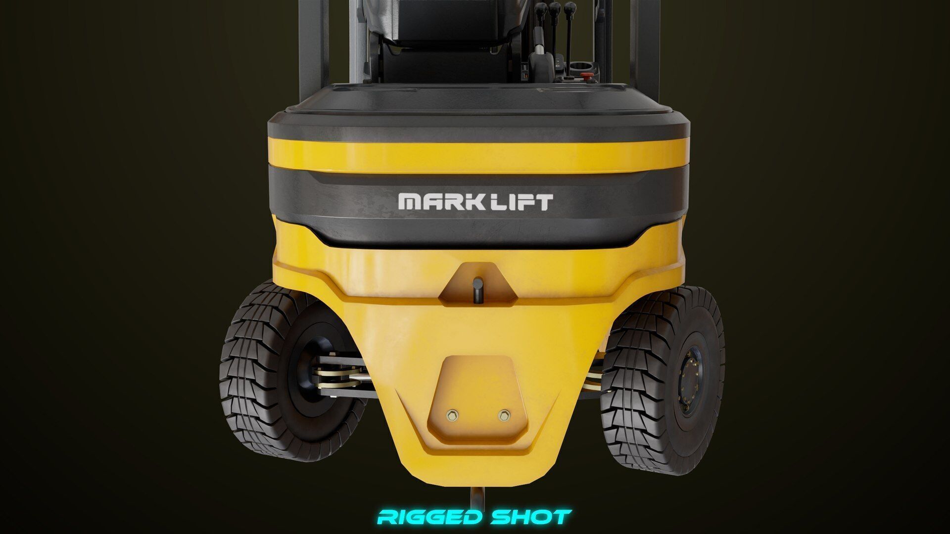 Forklift Truck03 Yellow All PBR Unity UE Textures Low-poly 3D model_28