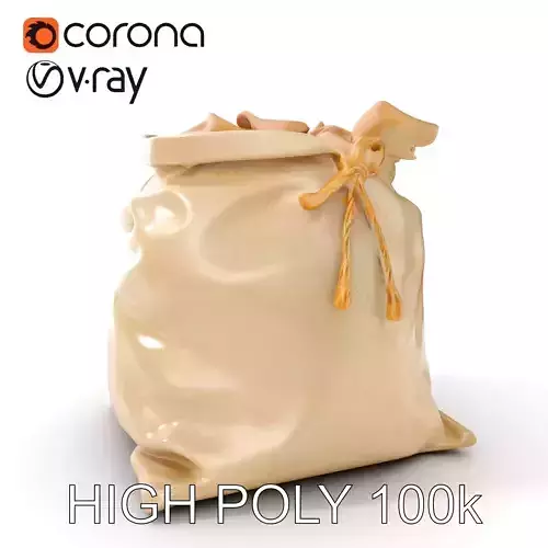 Sackcloth Bag D Model Pack