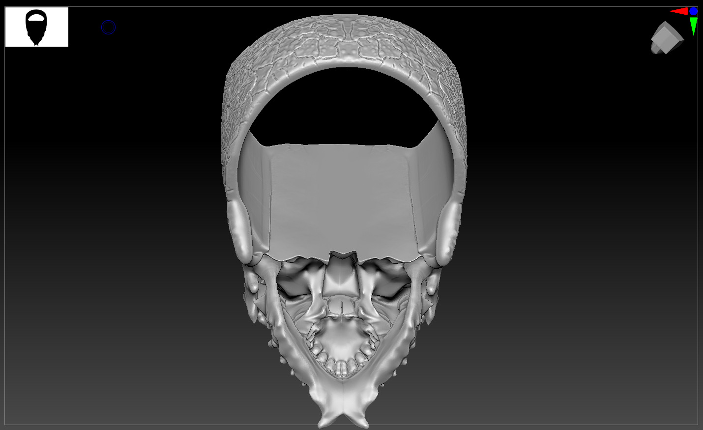 Skull Ring 3D print model easy to use  3D print model_9