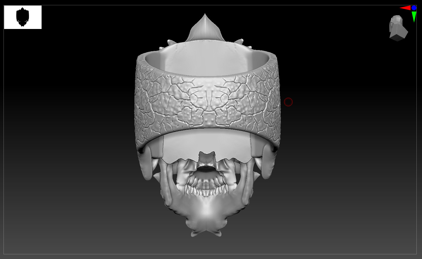 Skull Ring 3D print model easy to use  3D print model_10