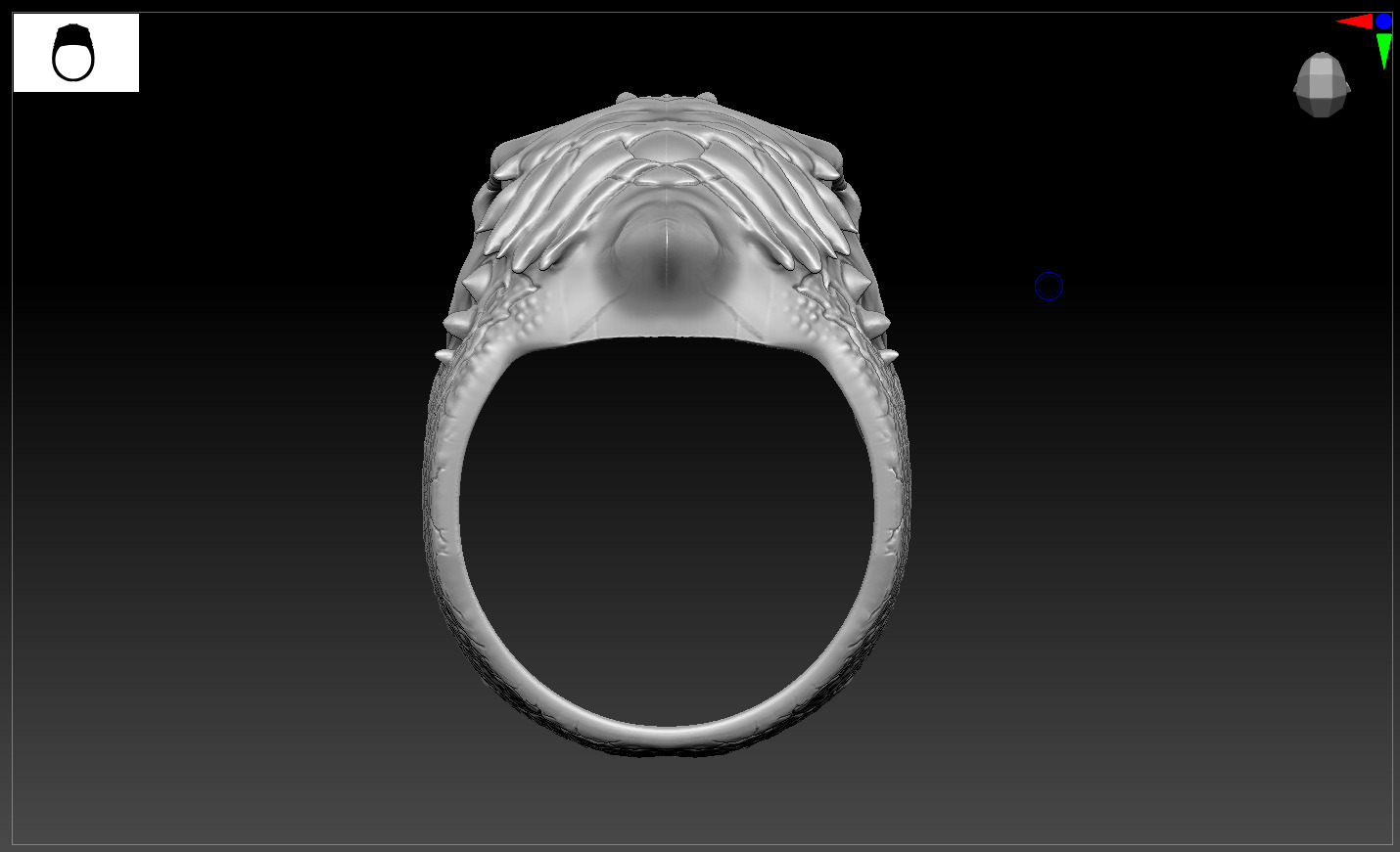 Skull Ring 3D print model easy to use  3D print model_11
