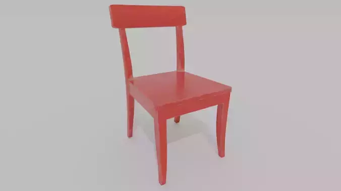 red chair-blender 3d model