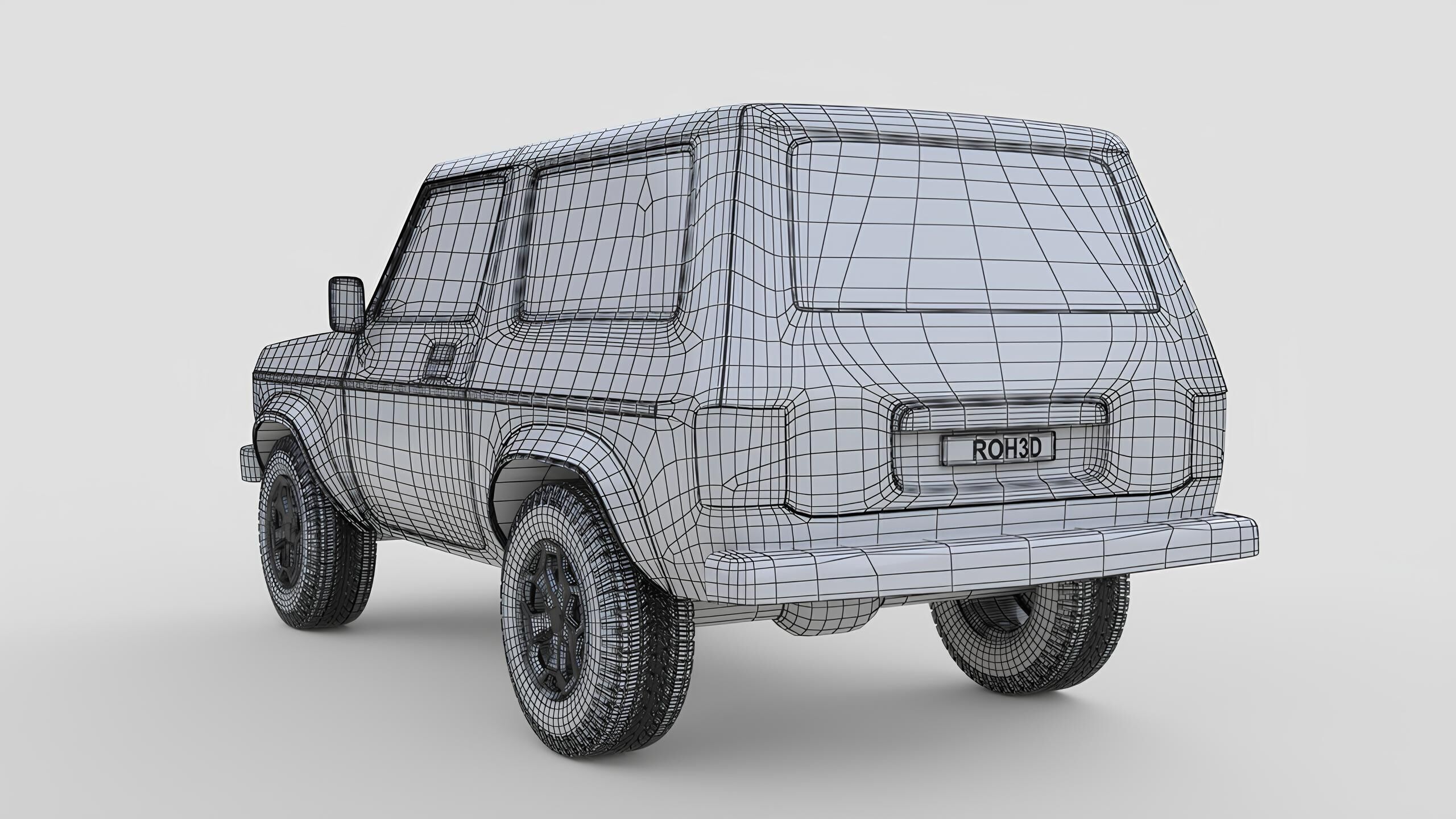 Generic SUV Car 1987 3D model_5