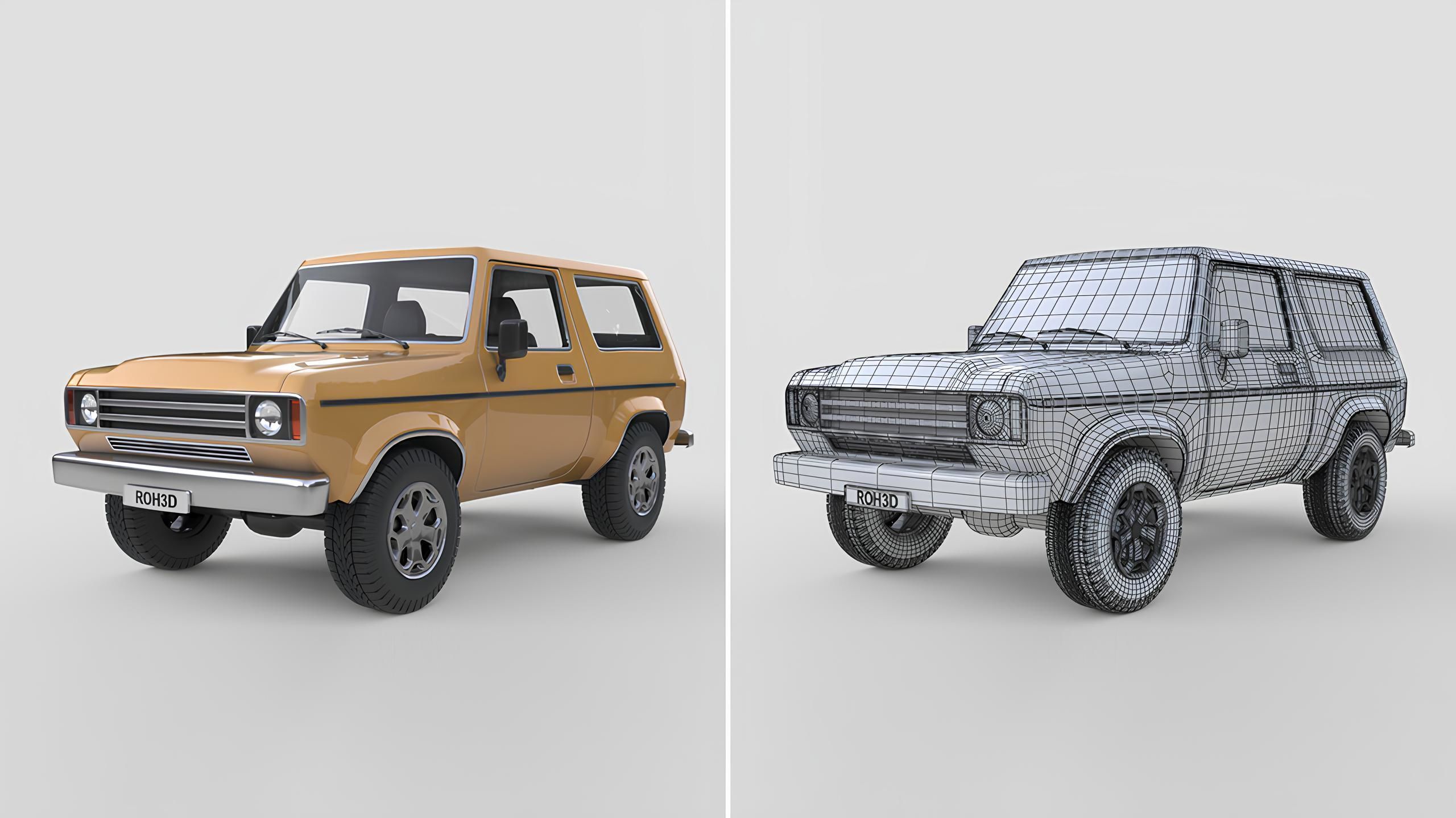 Generic SUV Car 1987 3D model_1