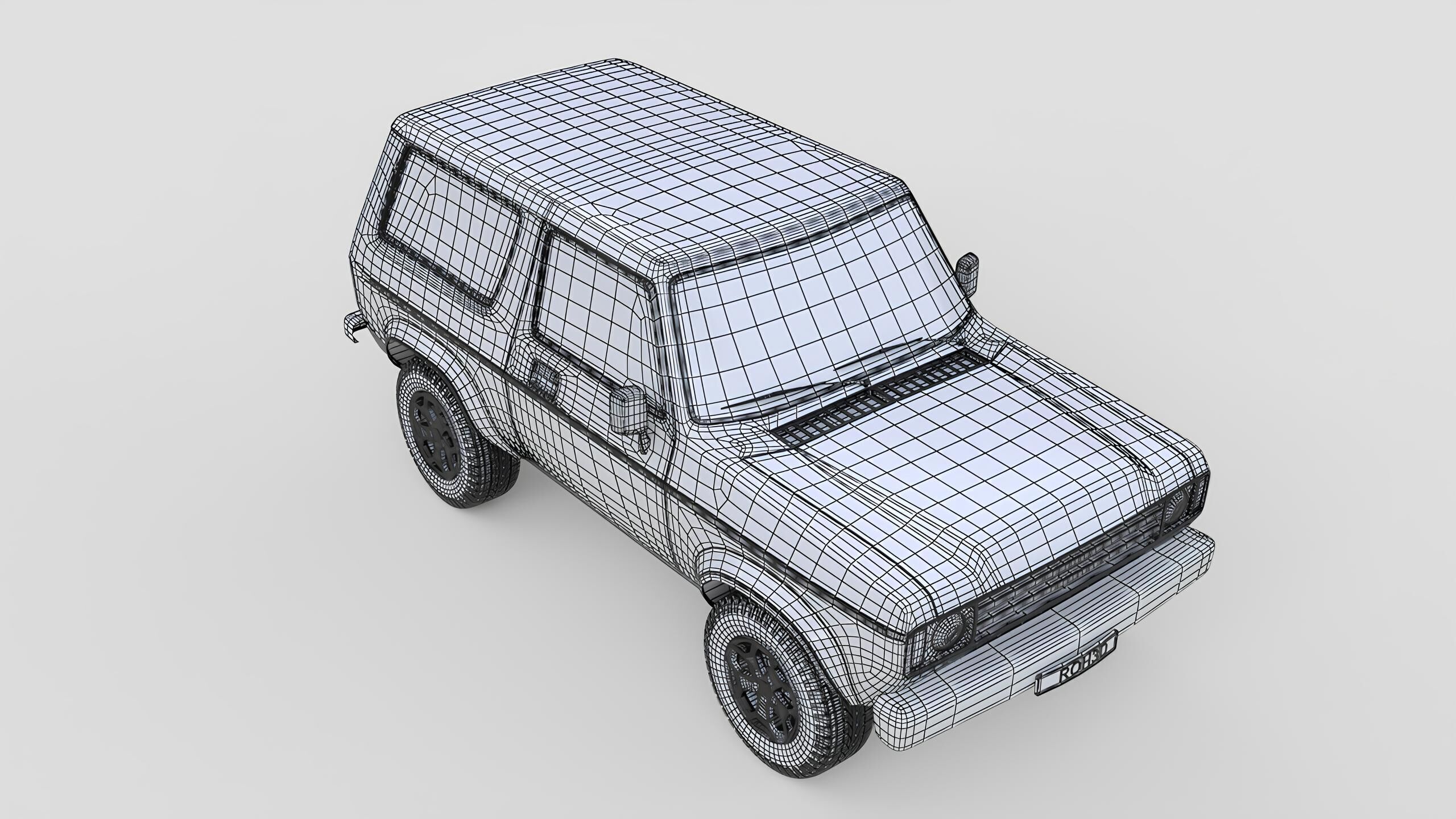 Generic SUV Car 1987 3D model_6