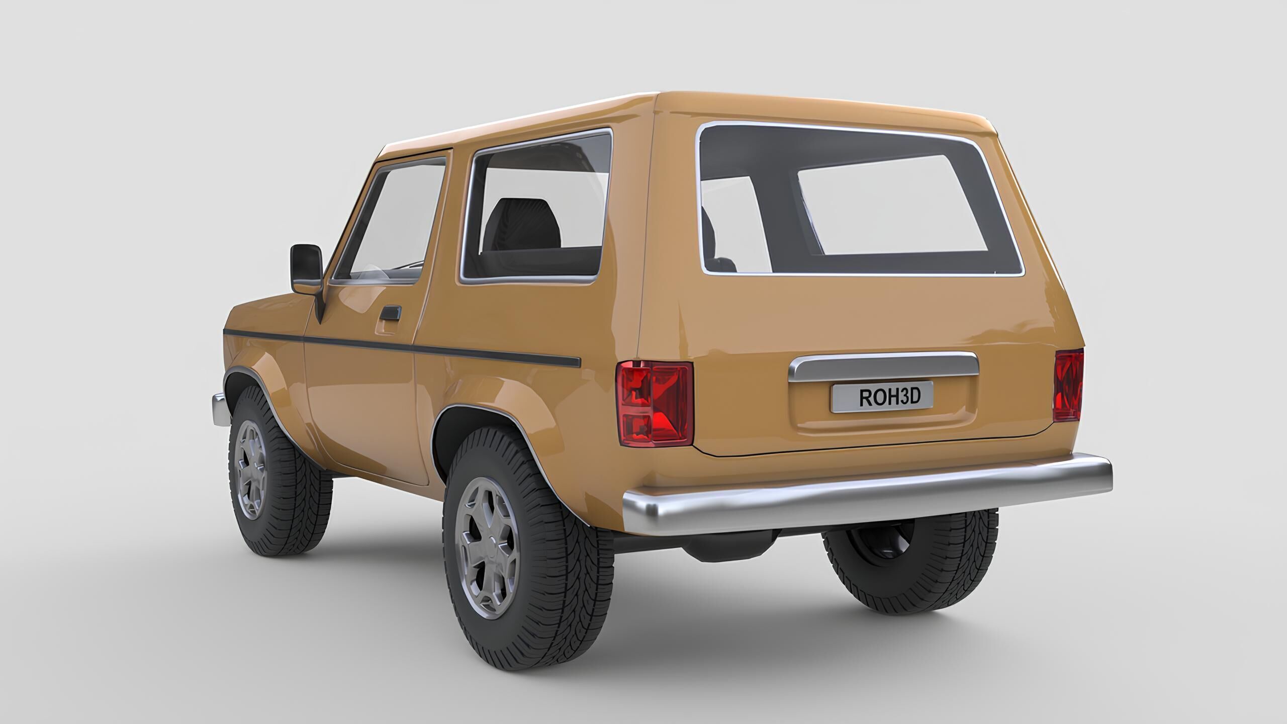 Generic SUV Car 1987 3D model_2