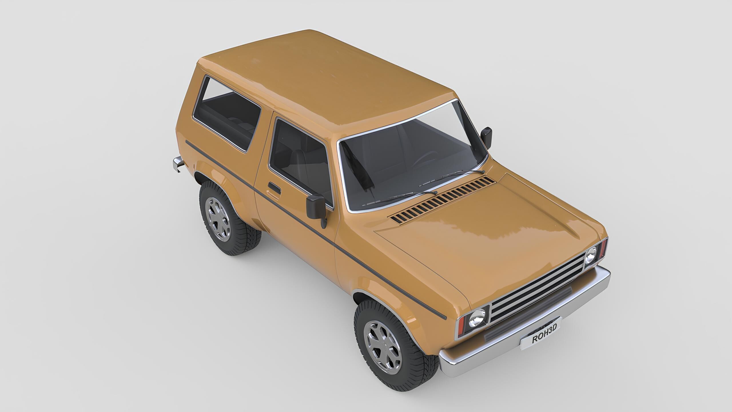 Generic SUV Car 1987 3D model_3