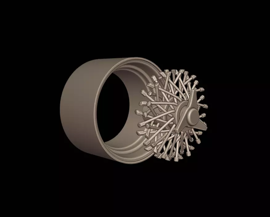 cadillac eldrado 1983 2 parts wheel 3D print model