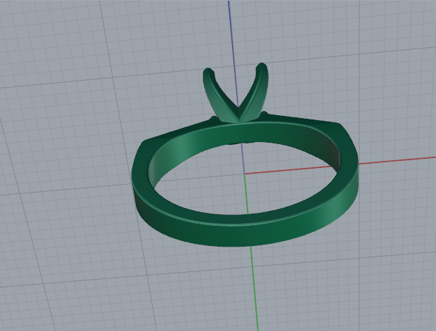 Solitaire ring Model 7579 3D print model_4