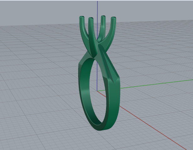 Solitaire ring Model 7579 3D print model_3