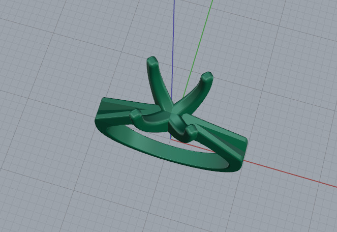 Solitaire ring Model 7579 3D print model_2