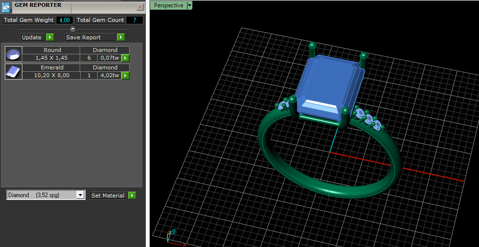 Solitaire emerald ring Model 7567 3D print model_7