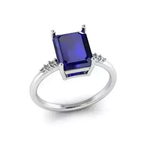 Solitaire emerald ring Model 7565 3D print model