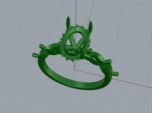 Solitaire oval ring Model 7562 3D print model_2