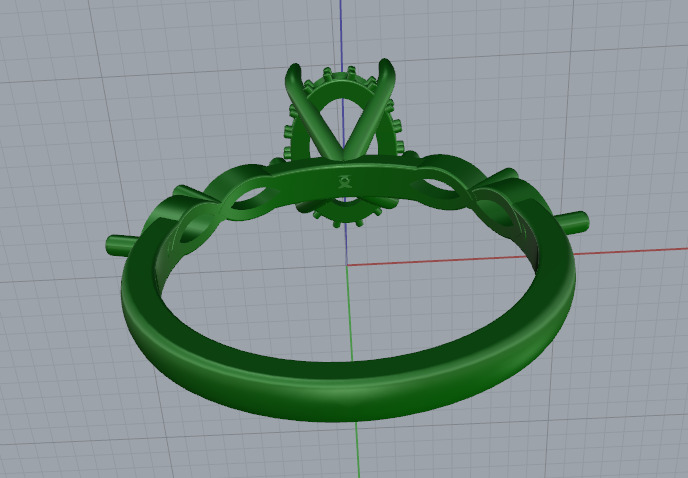 Solitaire oval ring Model 7562 3D print model_4