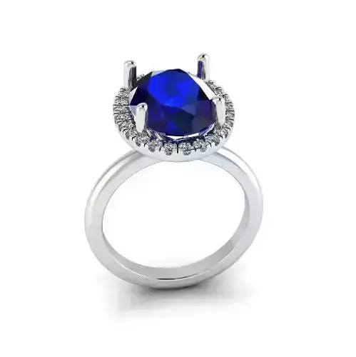 Solitaire oval ring Model 7561