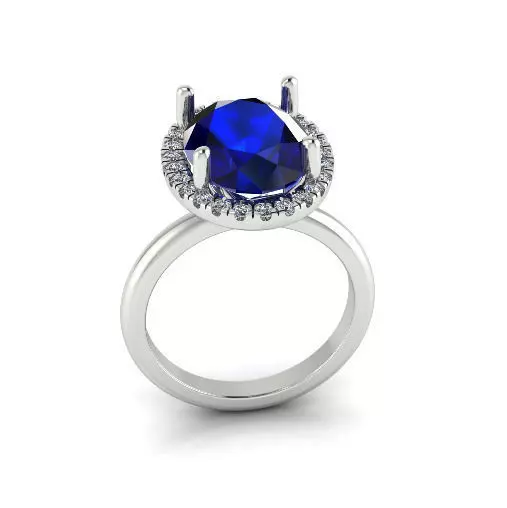Solitaire oval ring Model 7561 3D print model