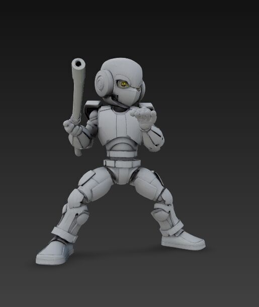 Articulated and Poseable 3D Printed Action Figure 3D model_2
