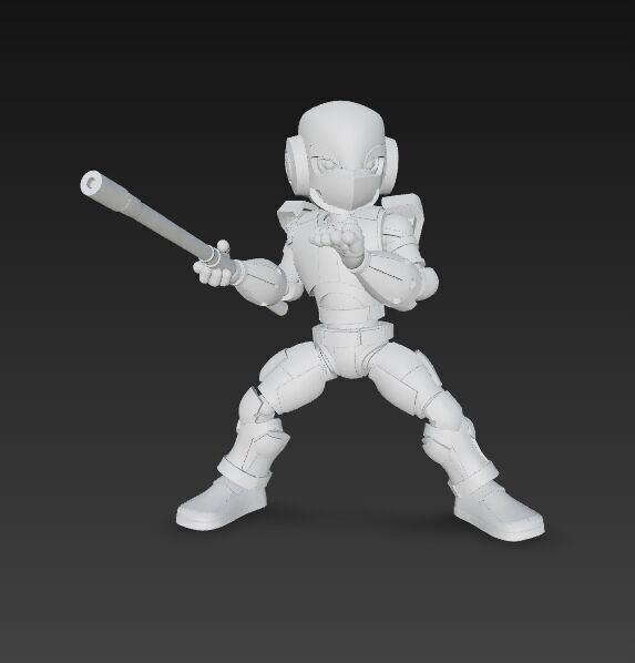 Articulated and Poseable 3D Printed Action Figure 3D model_21