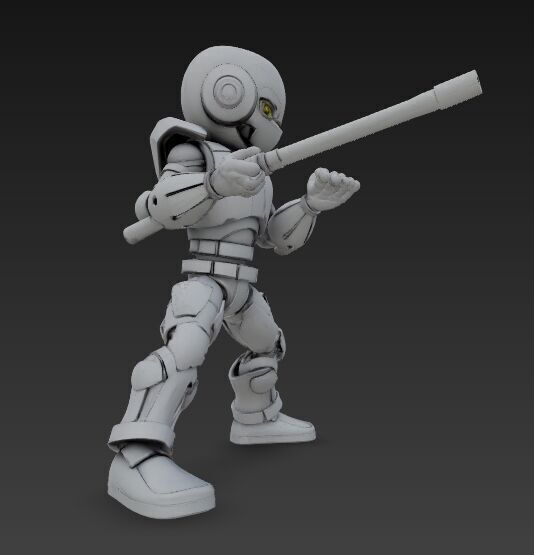 Articulated and Poseable 3D Printed Action Figure 3D model_3