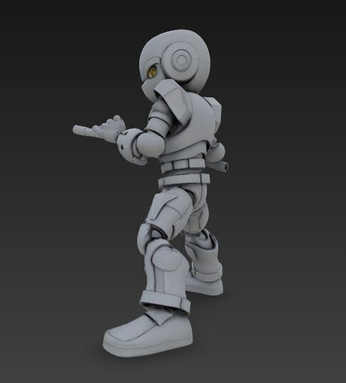 Articulated and Poseable 3D Printed Action Figure 3D model_6