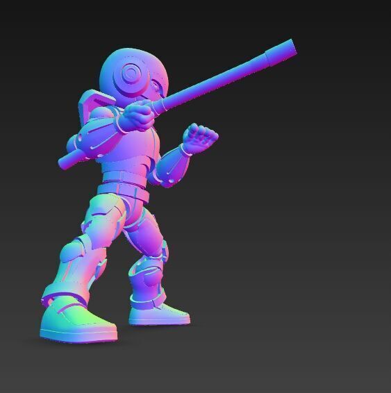 Articulated and Poseable 3D Printed Action Figure 3D model_13