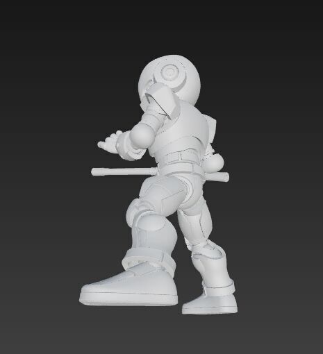 Articulated and Poseable 3D Printed Action Figure 3D model_19