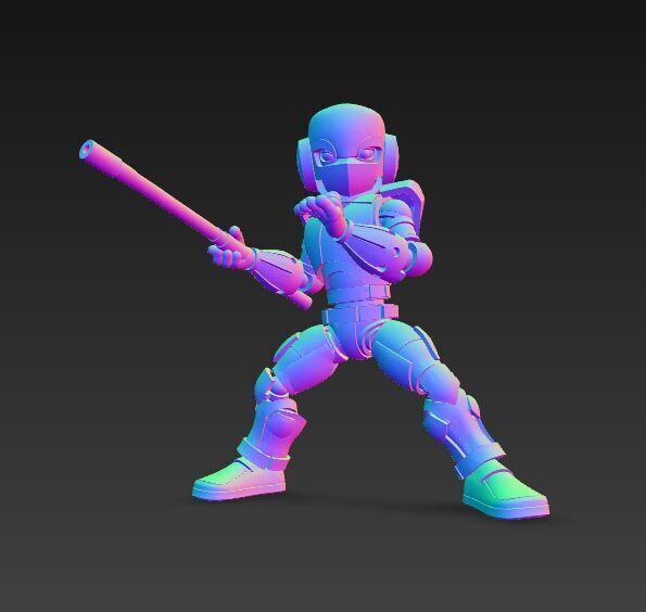 Articulated and Poseable 3D Printed Action Figure 3D model_10