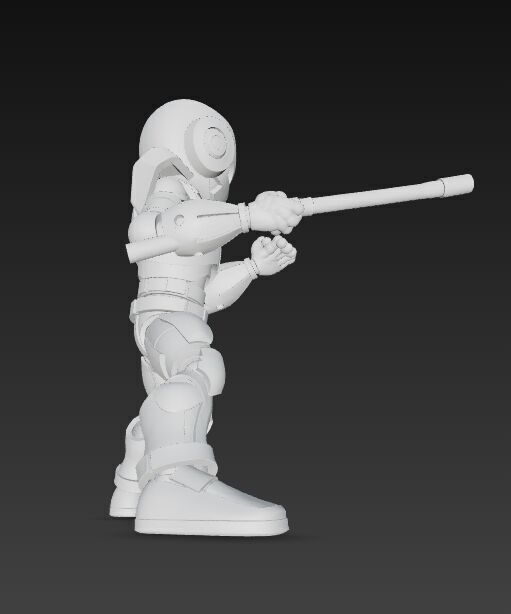 Articulated and Poseable 3D Printed Action Figure 3D model_17