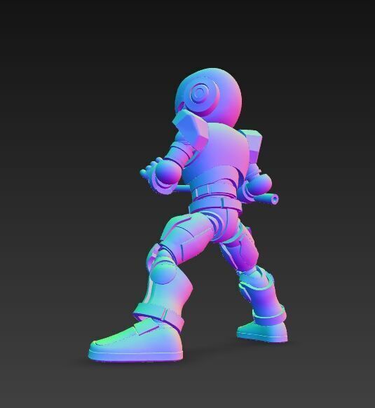 Articulated and Poseable 3D Printed Action Figure 3D model_8