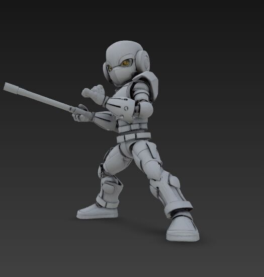 Articulated and Poseable 3D Printed Action Figure 3D model_7