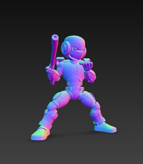 Articulated and Poseable 3D Printed Action Figure 3D model_11