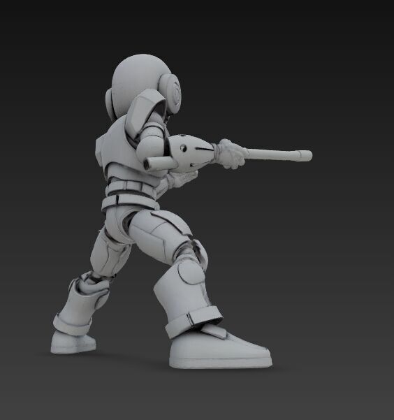 Articulated and Poseable 3D Printed Action Figure 3D model_4