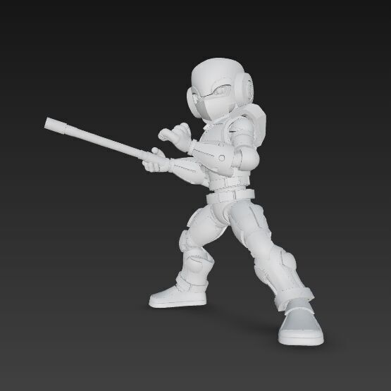 Articulated and Poseable 3D Printed Action Figure 3D model_20