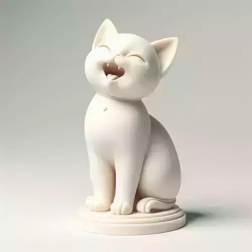 542  Laughing Cat Statue