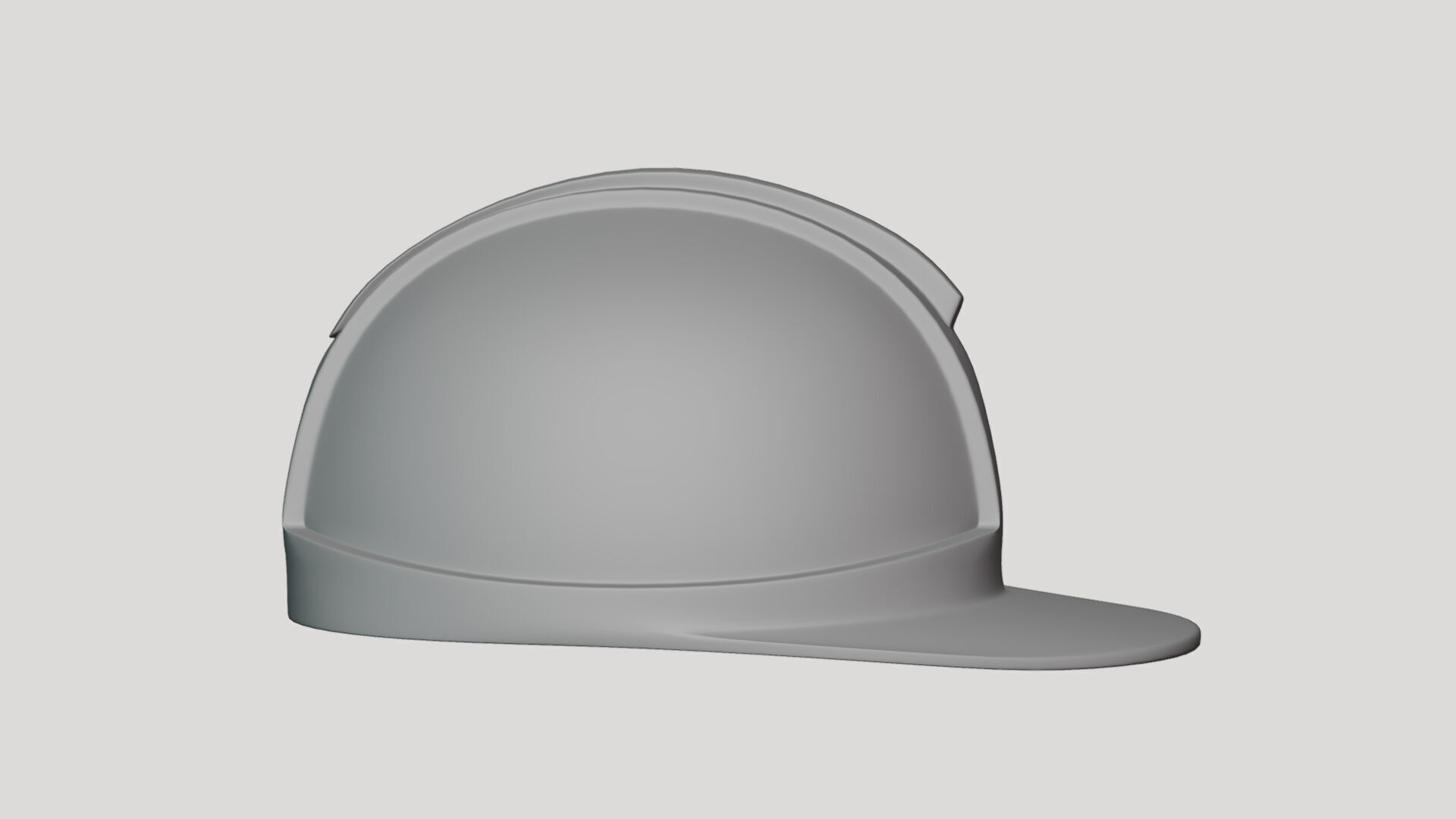 Basic Safety Helmet - Geometry Only No Textures No Materials 3D model_1