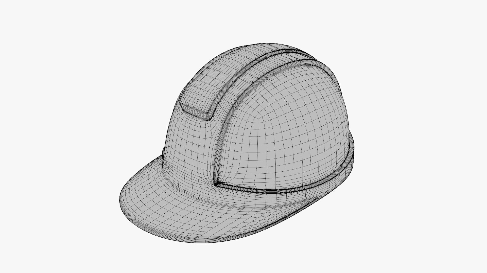 Basic Safety Helmet - Geometry Only No Textures No Materials 3D model_5