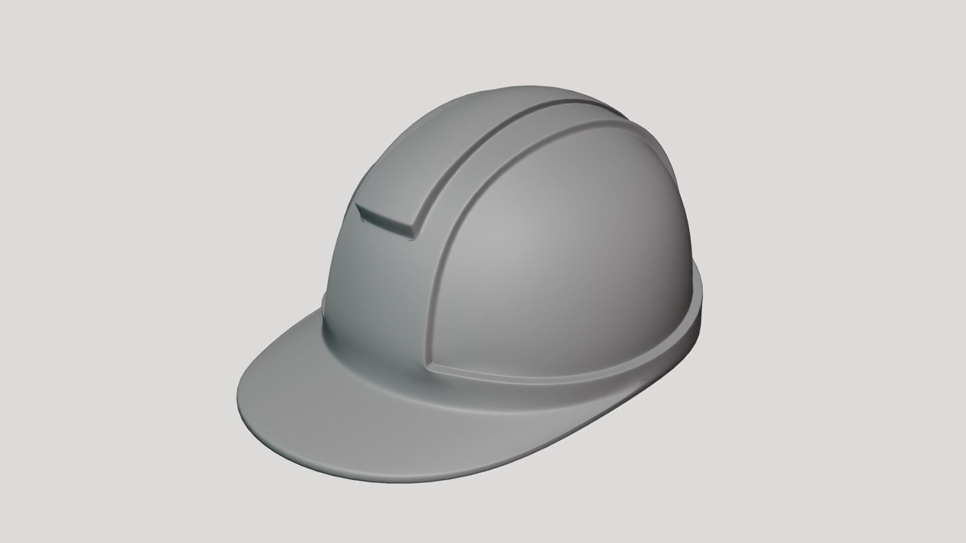 Basic Safety Helmet - Geometry Only No Textures No Materials 3D model_4