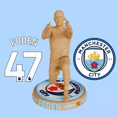 3D Printable Manchester City Football Player Phil Foden 3D print model
