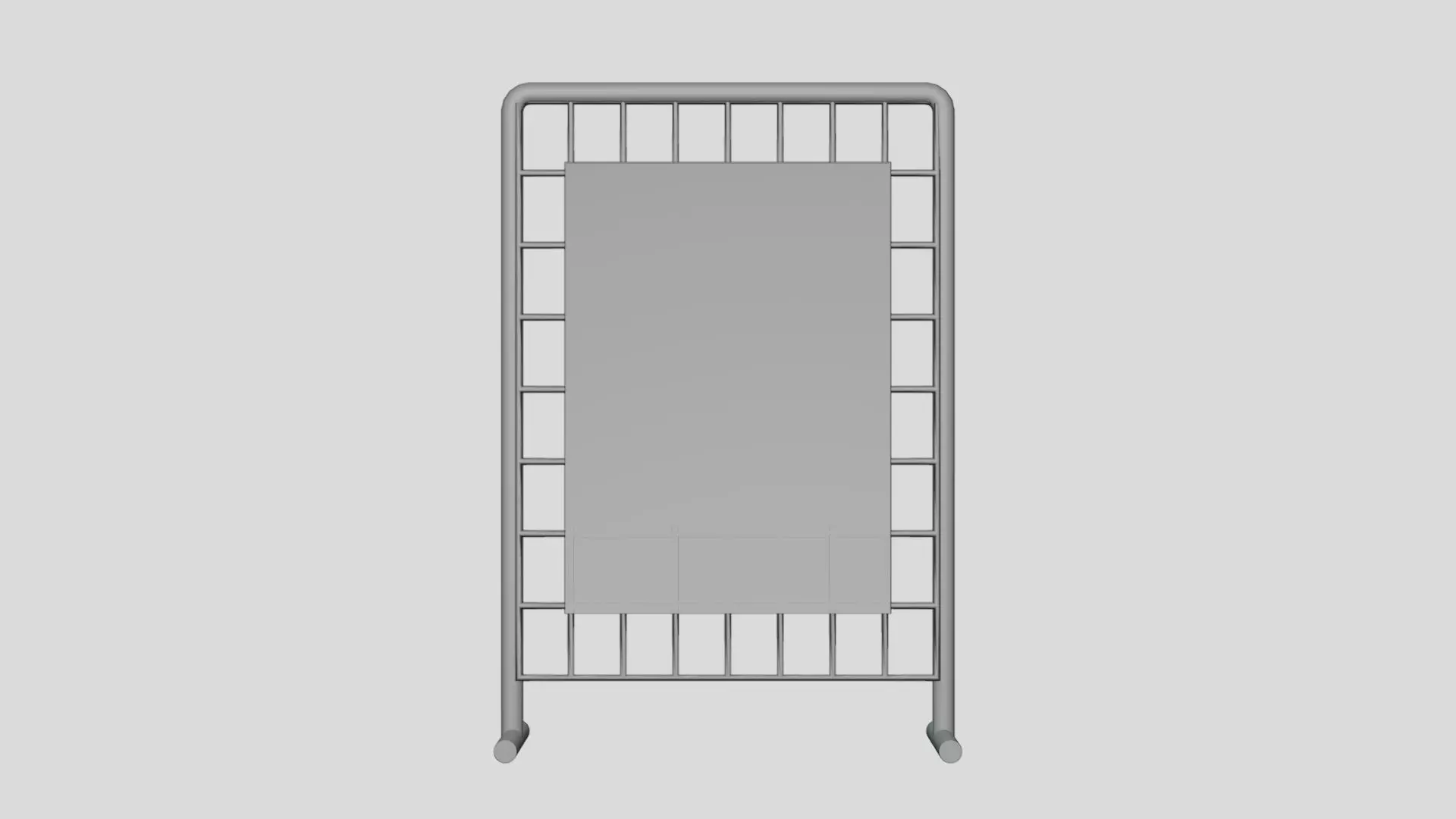 Basic Wire Display Stand - Geometry Only No Textures 3D model_0