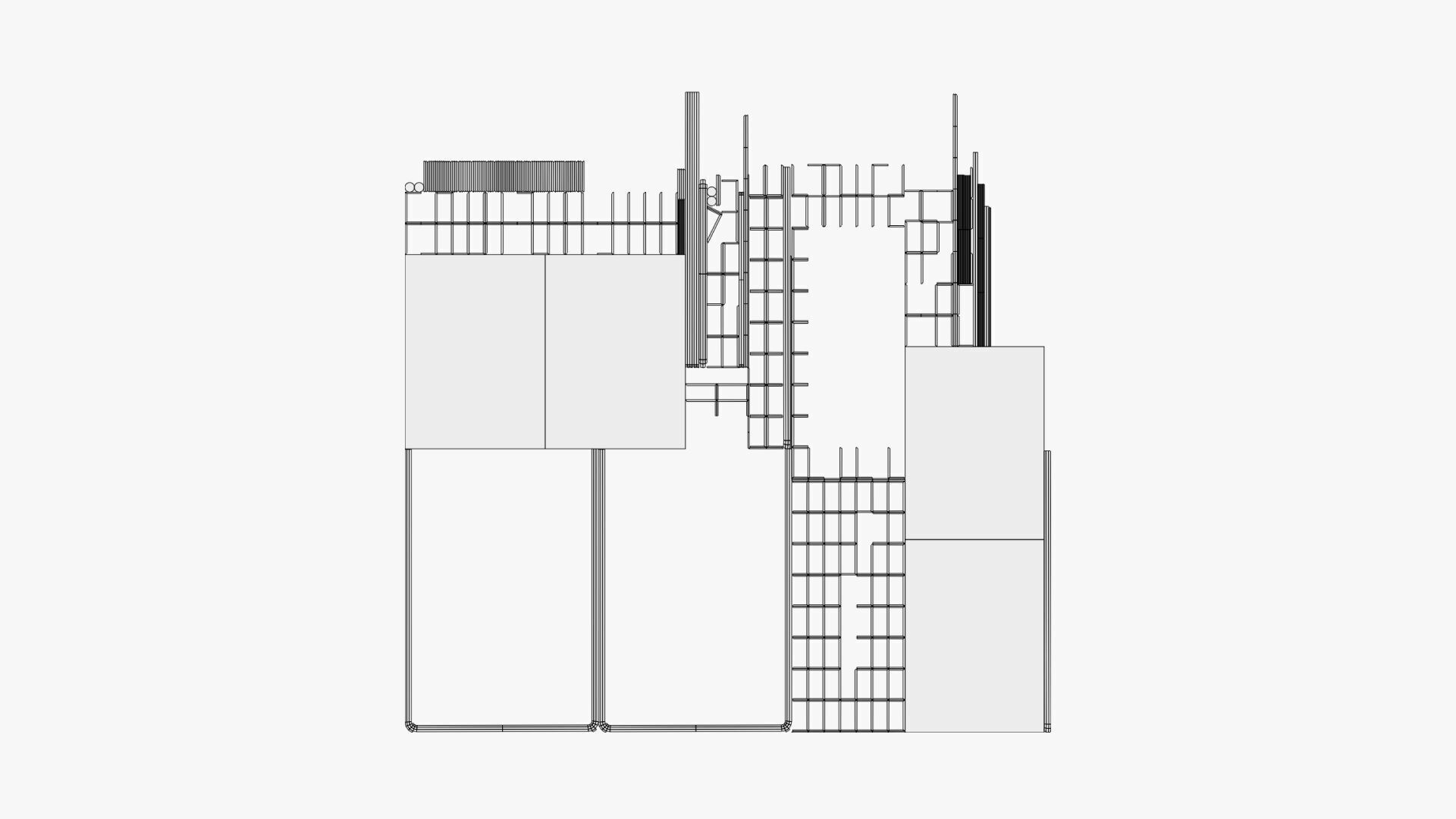 Basic Wire Display Stand - Geometry Only No Textures 3D model_6