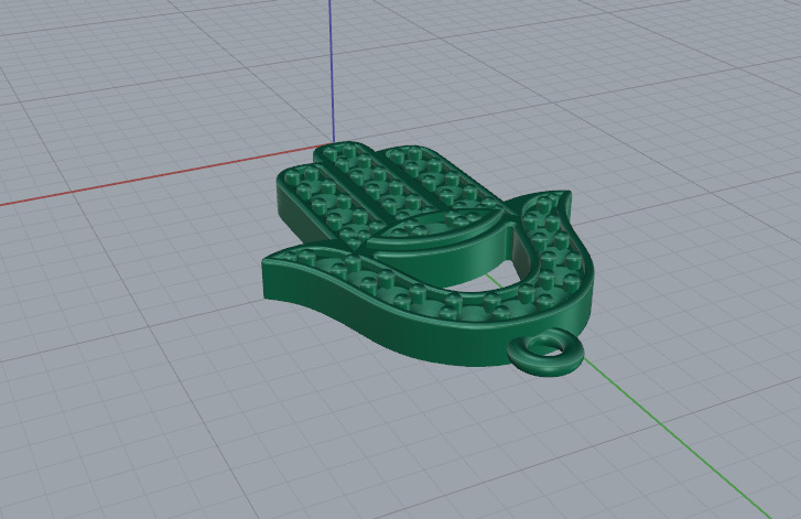 Hamsa pendant Model 7622 3D print model_3