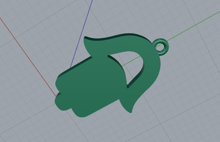 Hamsa pendant Model 7622 3D print model_4