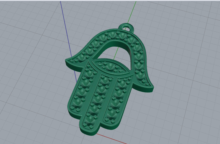 Hamsa pendant Model 7622 3D print model_2