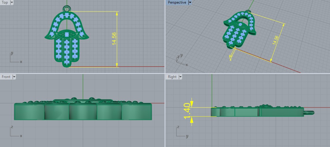 Hamsa pendant Model 7622 3D print model_5